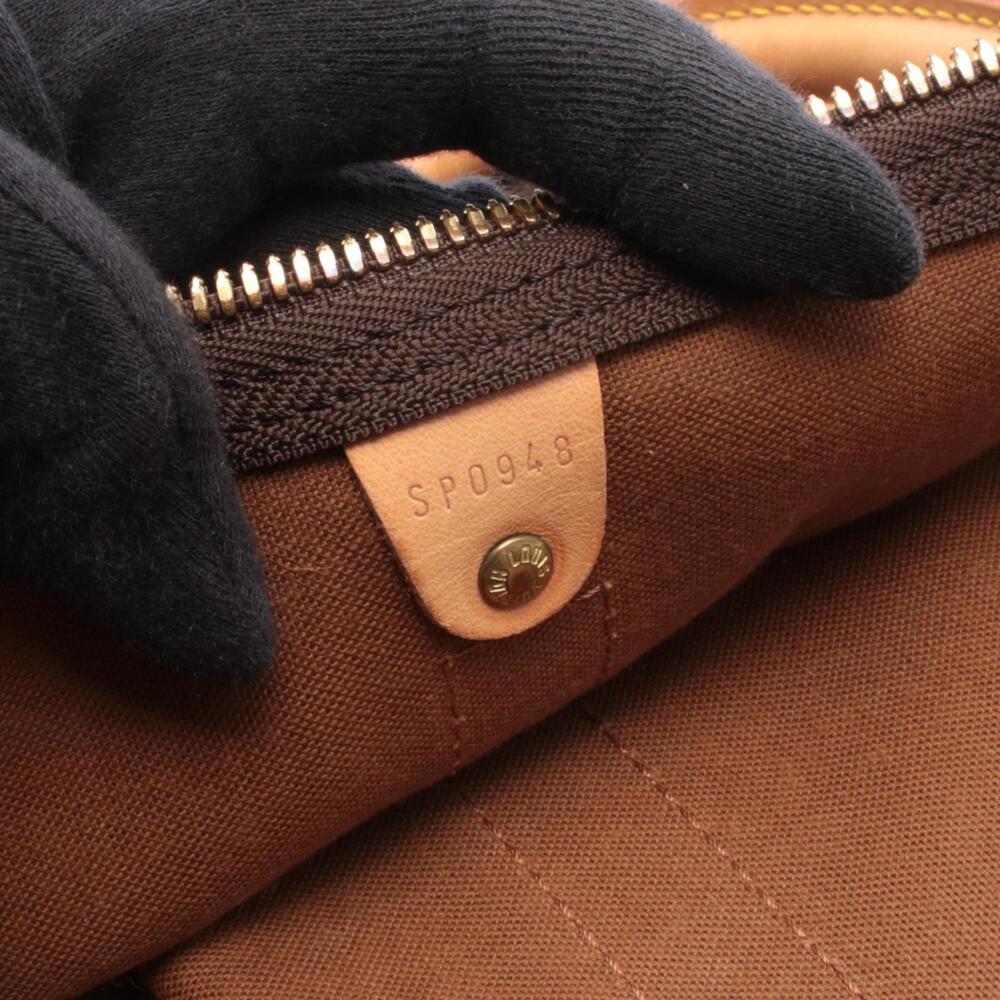 LOUIS VUITTON Brown Monogram Leather Keepall 45 Boston Bag - Picture 5 of 8